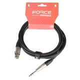 Кабель межблочный 6.3 Jack (M) - XLR (F), 3м, FORCE FMC-15 (FMC-15/3)