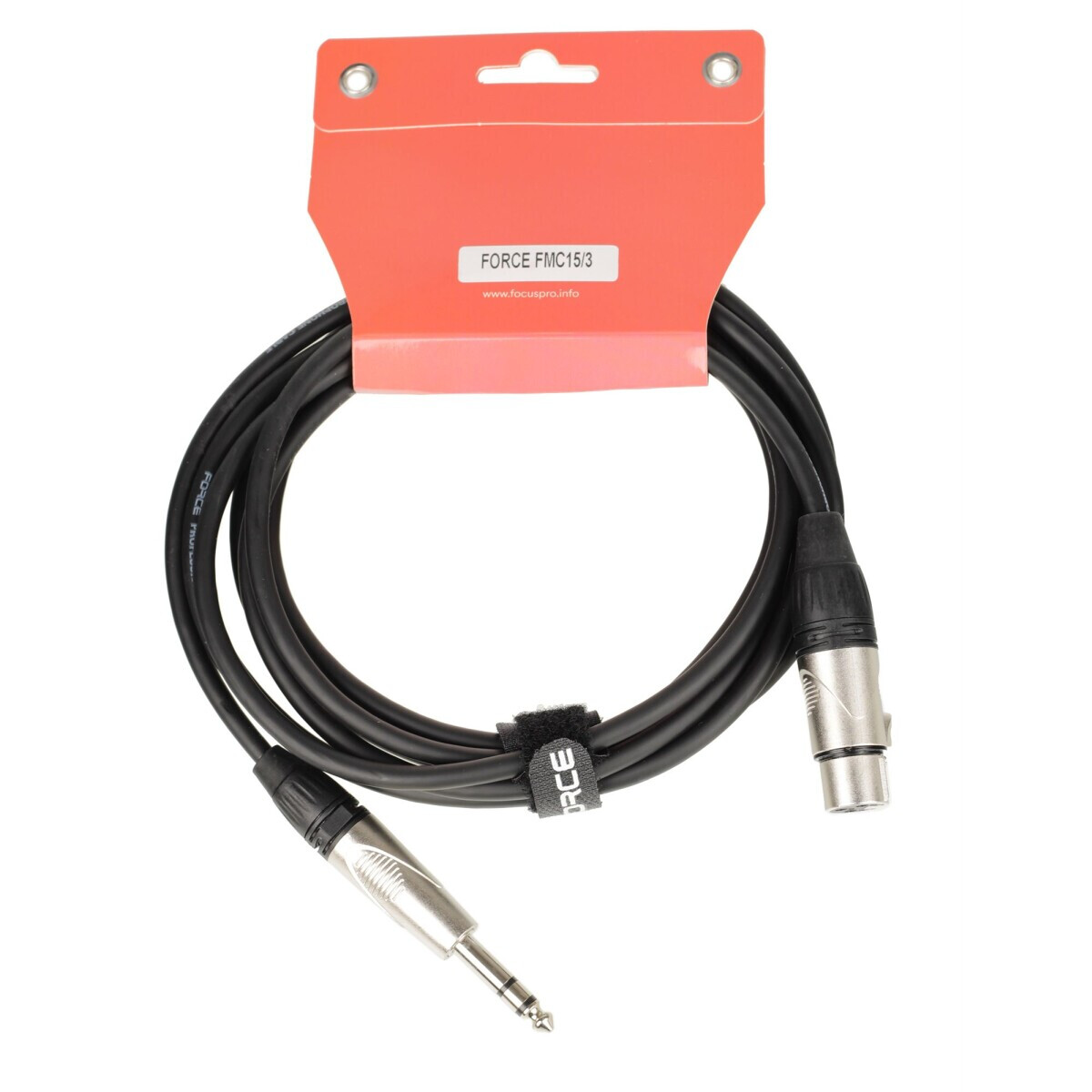 Кабель 6.3 Jack (M) - XLR (F), 3м, FORCE FMC-15 - FMC-15/3 - фото 2