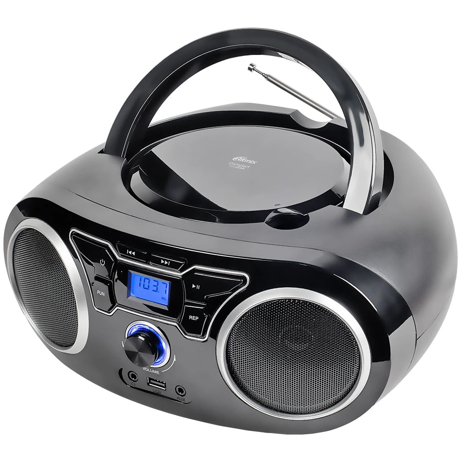 Аудиомагнитола Ritmix RBB-550BT Black/Silver