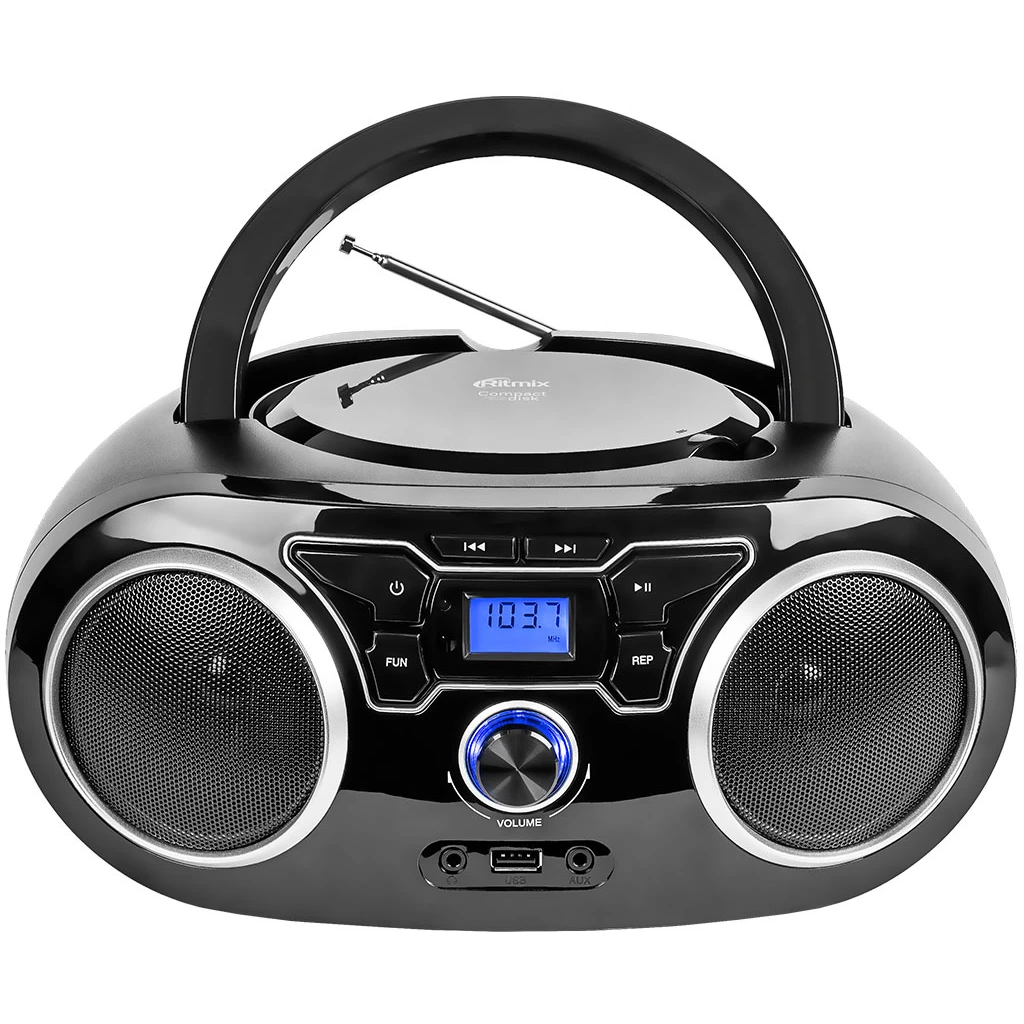 Аудиомагнитола Ritmix RBB-550BT Black/Silver - фото 2