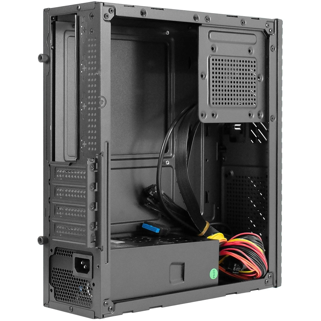 ..... Корпус ExeGate MI-302U 450W Black, царапина на боковой крышке и отходит передняя панель корпуса - EX298795RUS - фото 2