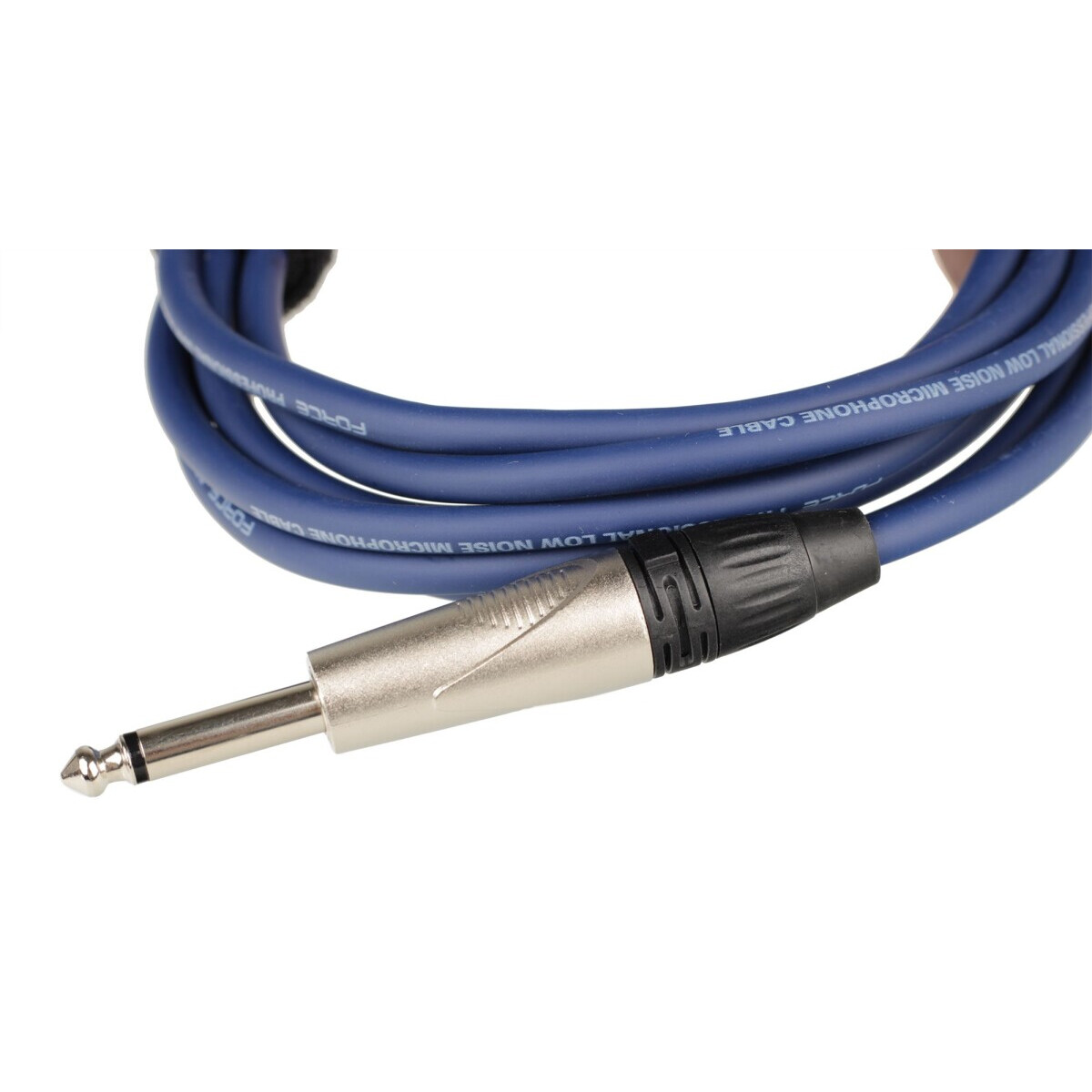 Кабель инструментальный 6.3 Jack (M) - 6.3 Jack (M), 3м, FORCE FGC-09 Blue - FGC-09/3 BL - фото 4