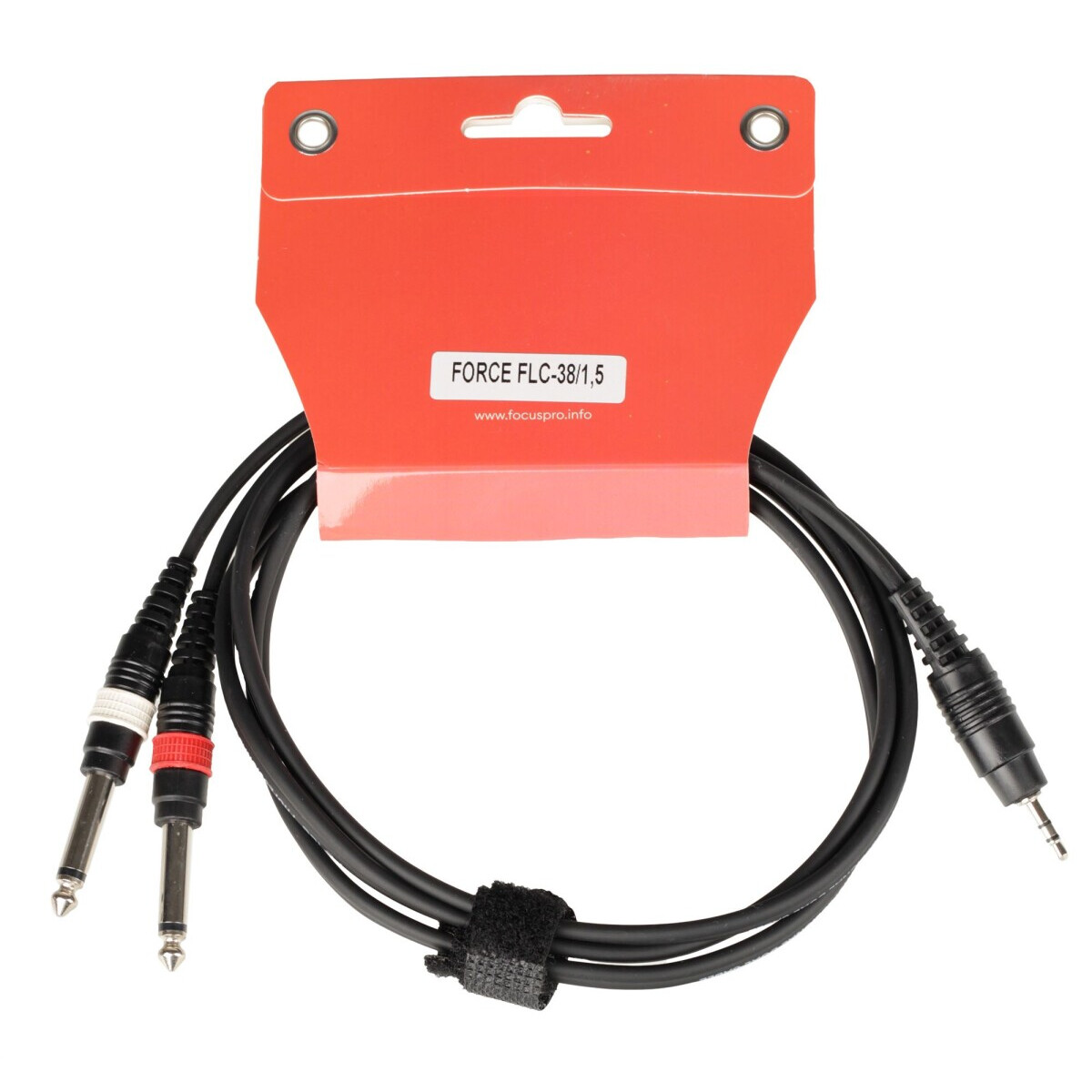 Кабель межблочный 3.5 Jack (M) - 2x 6.3 Jack (M), 1.5м, FORCE FLC-38 - FLC-38/1.5 - фото 2