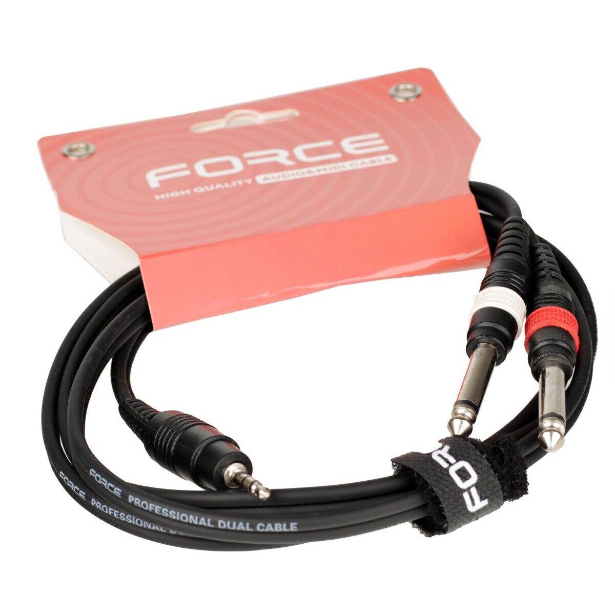 Кабель межблочный 3.5 Jack (M) - 2x 6.3 Jack (M), 1.5м, FORCE FLC-38 - FLC-38/1.5 - фото 3