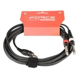 Кабель межблочный 3.5 Jack (M) - 2x 6.3 Jack (M), 3м, FORCE FLC-38 (FLC-38/3)