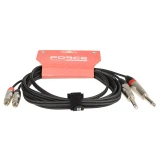 Кабель межблочный 2x 6.3 Jack (M) - 2x RCA (M), 3м, FORCE FLC-37 (FLC-37/3)