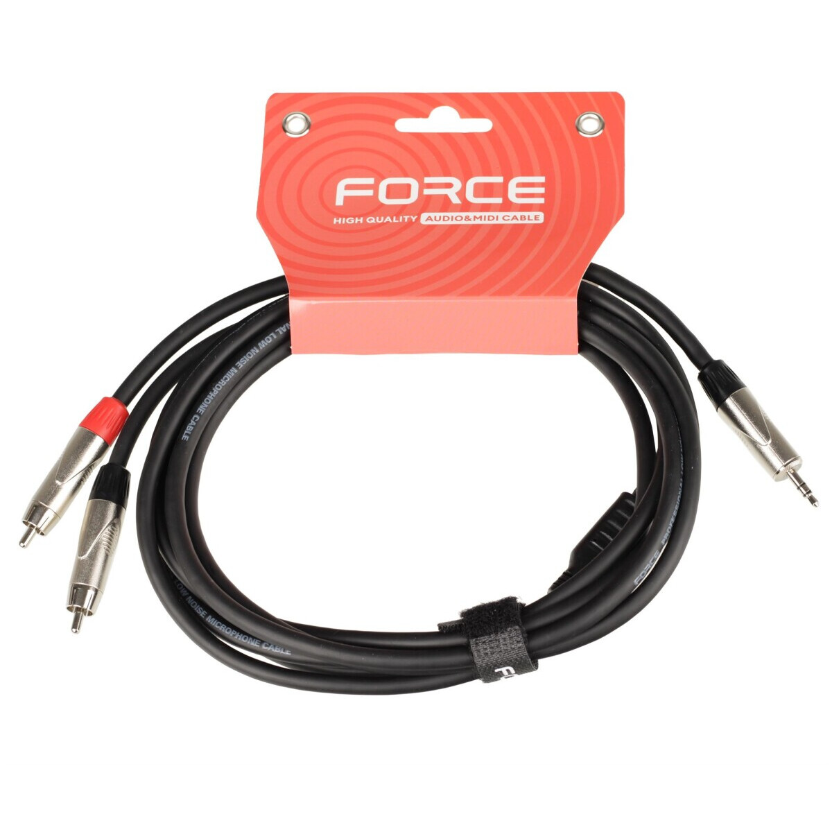 Кабель межблочный 3.5 Jack (M) - 2x RCA (M), 3м, FORCE FLC-18