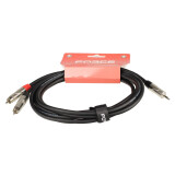 Кабель межблочный 3.5 Jack (M) - 2x RCA (M), 3м, FORCE FLC-18 (FLC-18/3)