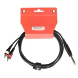 Кабель межблочный 6.3 Jack (M) - 2x RCA (M), 1.5м, FORCE FLC-27 (FLC-27/1.5)