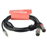 Кабель межблочный 3.5 Jack (M) - 2x XLR (M), 3м, FORCE FLC-19 (FLC-19/3)