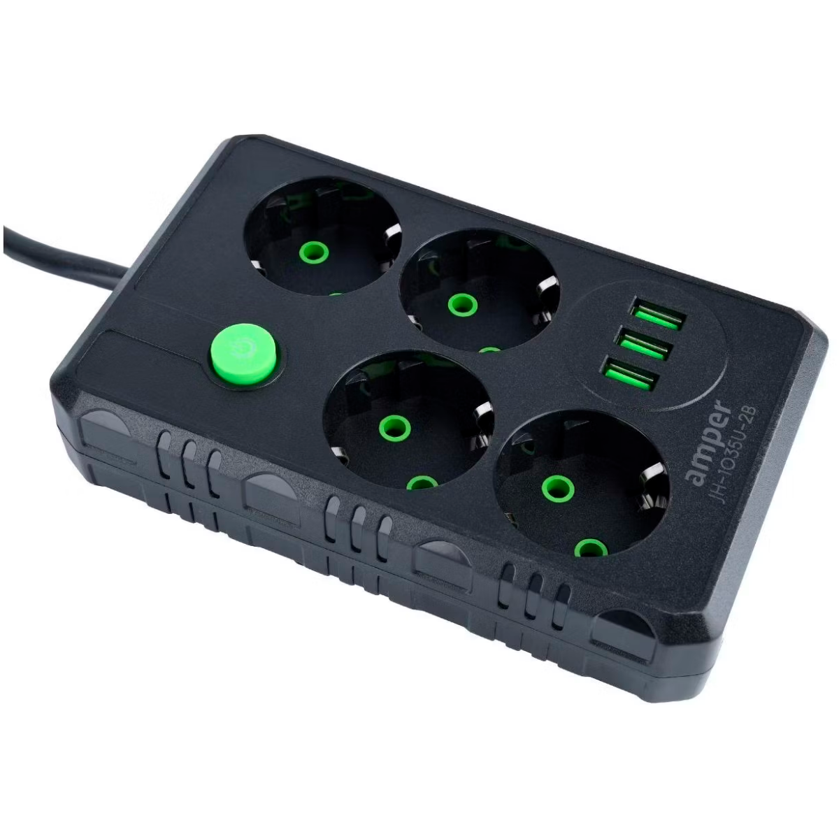 Сетевой удлинитель Amper JH-1035U-2B - фото 3