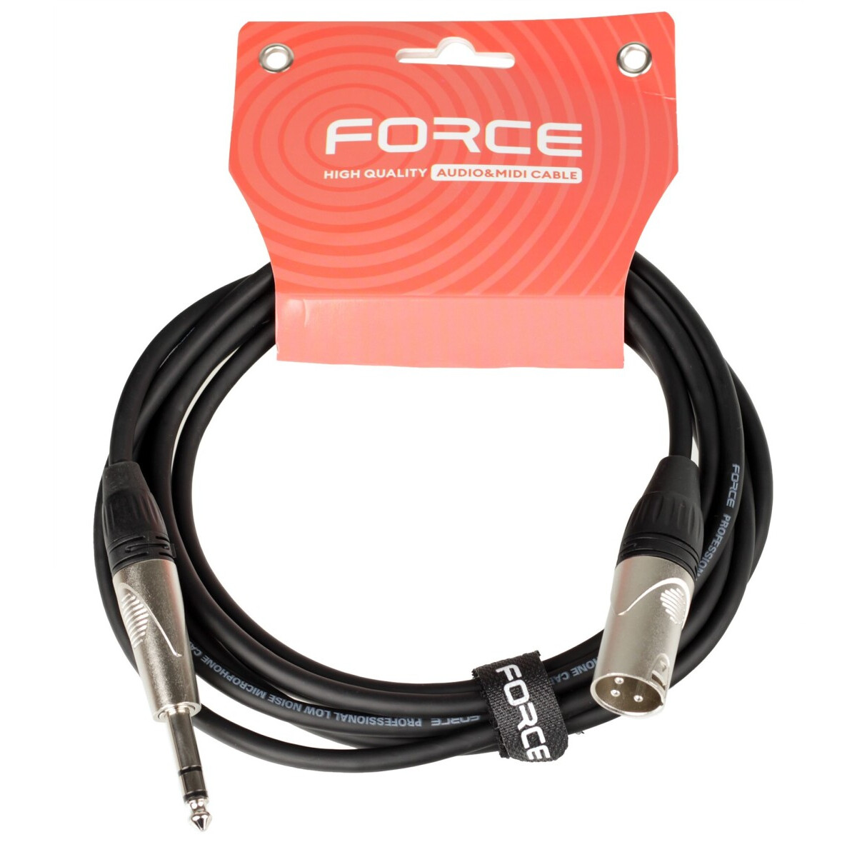 Кабель межблочный 6.3 Jack (M) - XLR (M), 3м, FORCE FMC-07