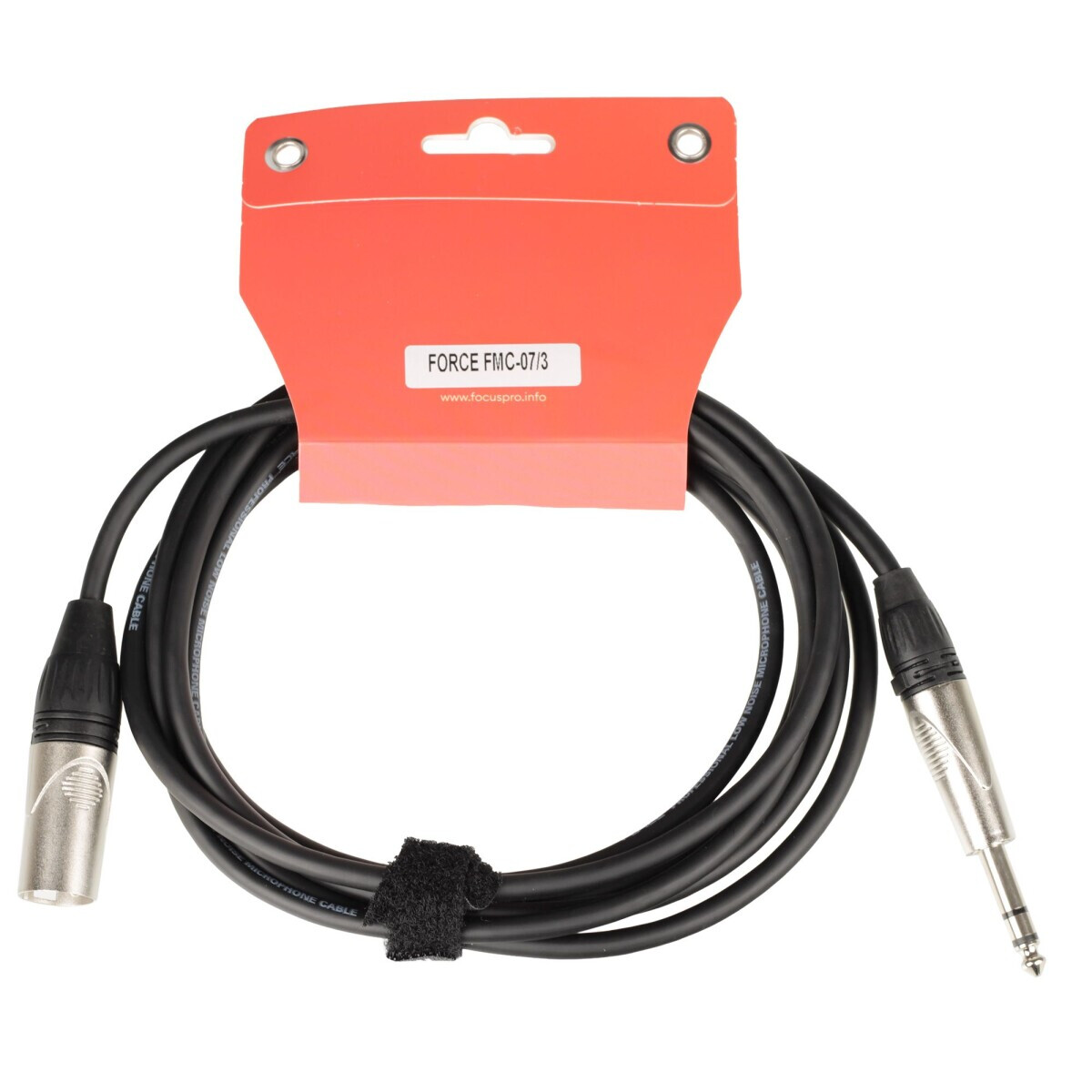 Кабель межблочный 6.3 Jack (M) - XLR (M), 3м, FORCE FMC-07 - FMC-07/3 - фото 2