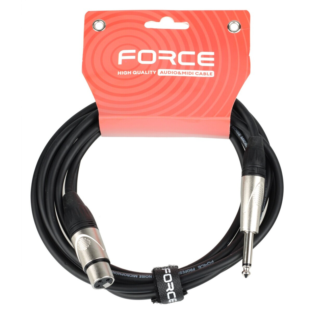 Кабель микрофонный 6.3 Jack (M) - XLR (F), 3м, FORCE FMC-03 - FMC-03/3