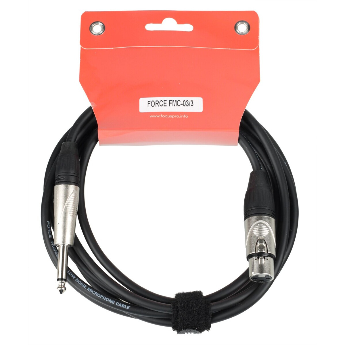 Кабель микрофонный 6.3 Jack (M) - XLR (F), 3м, FORCE FMC-03 - FMC-03/3 - фото 2