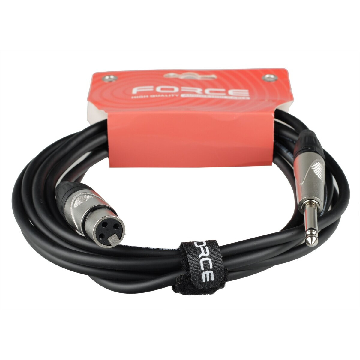 Кабель микрофонный 6.3 Jack (M) - XLR (F), 3м, FORCE FMC-03 - FMC-03/3 - фото 3