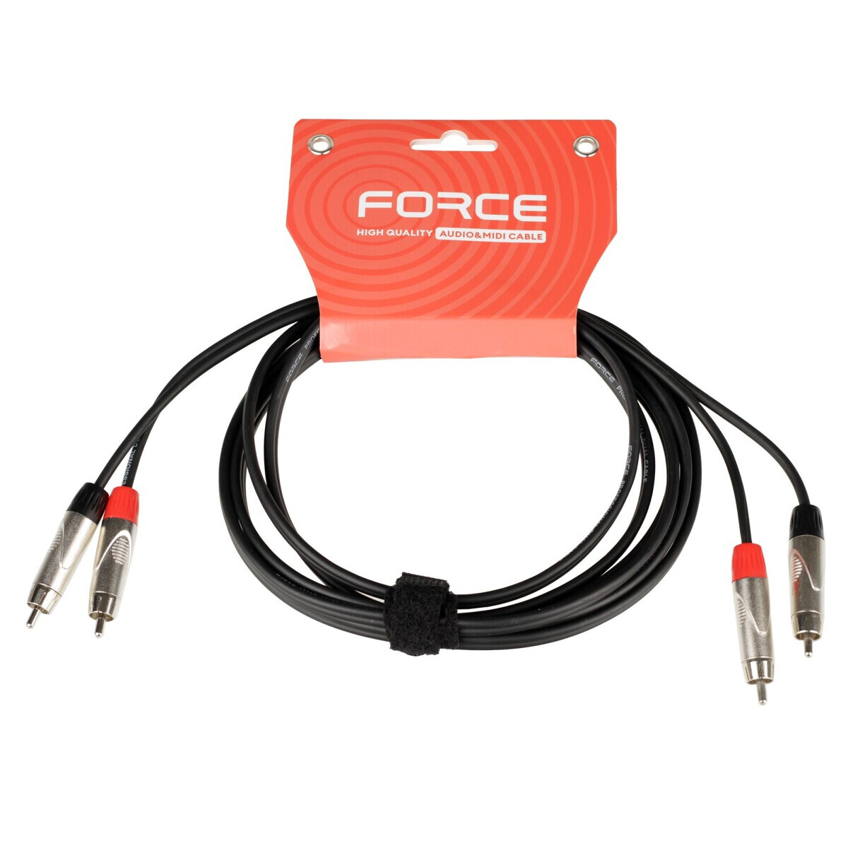 Кабель межблочный 2x RCA (M) - 2x RCA (M), 3м, FORCE FLC-20
