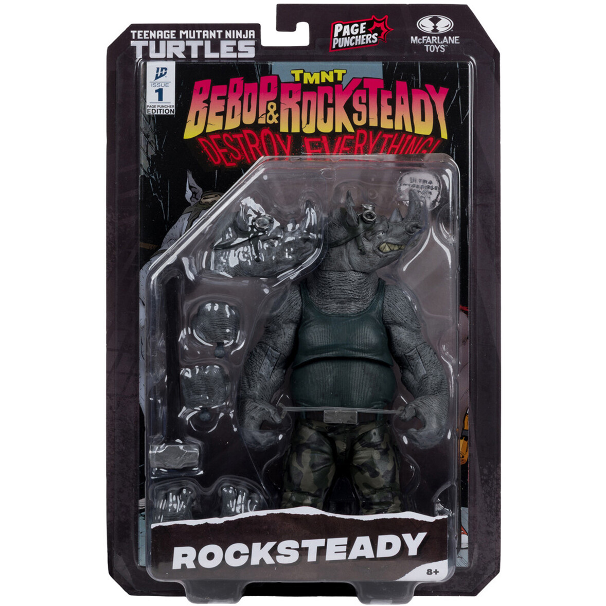 Фигурка McFarlane Toys TMNT with Comic WaVe2 Rocksteady - 11349 - фото 5