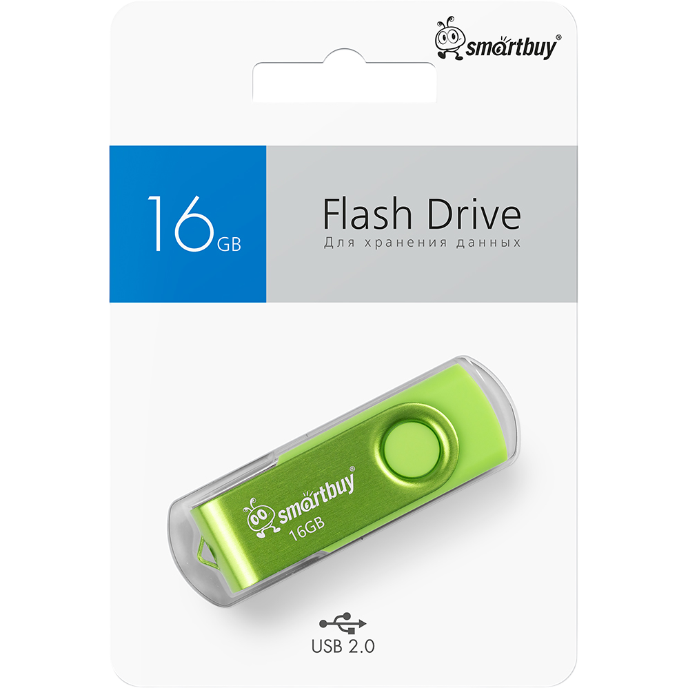 USB Flash накопитель 16GB SmartBuy Twist Acid Green (SB016GB2TWAG) - фото 4