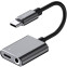 Переходник USB Type-C - 3.5 Jack/USB Type-C, 0.1м, PERO AD10 Black