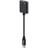 Переходник USB Type-C - 3.5 Jack/USB Type-C, 0.1м, PERO AD10 Black