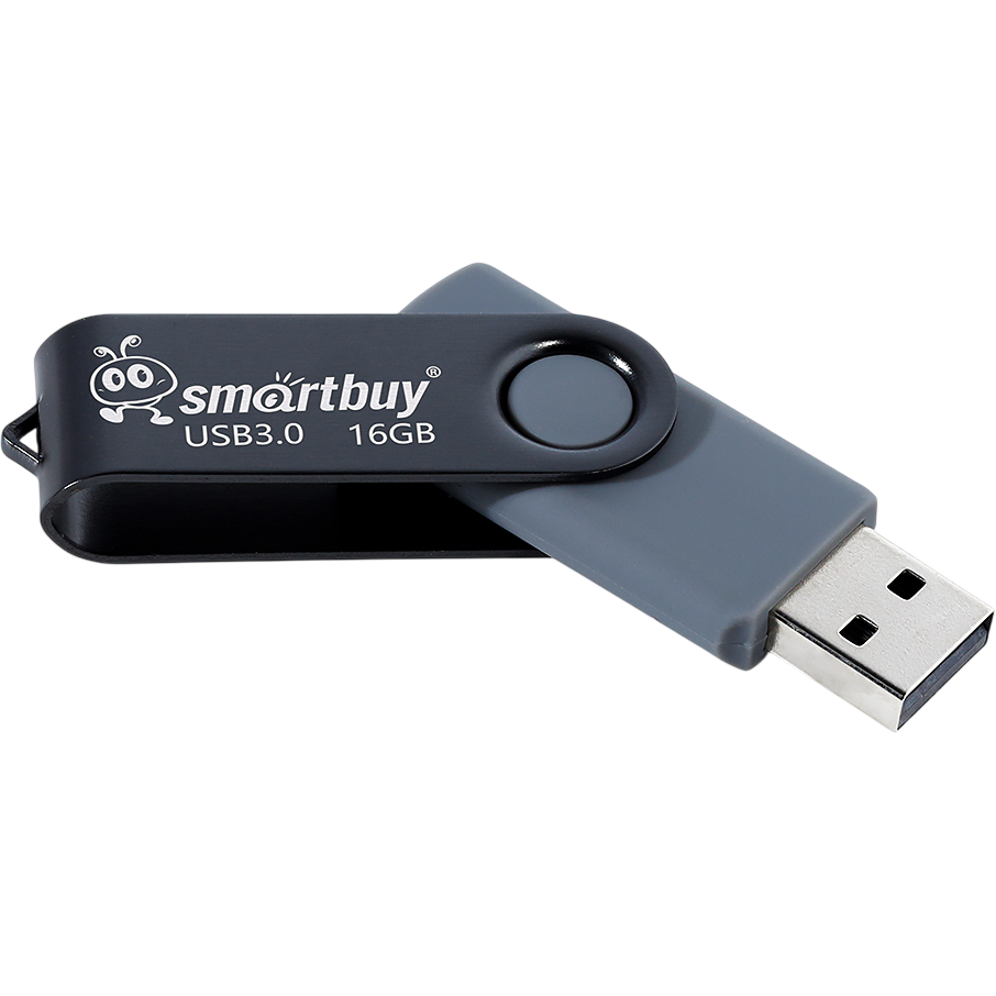 USB Flash накопитель 16GB SmartBuy Twist Black (SB016GB3TWK)