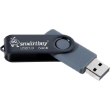 USB Flash накопитель 64Gb SmartBuy Twist Black (SB064GB3TWK)