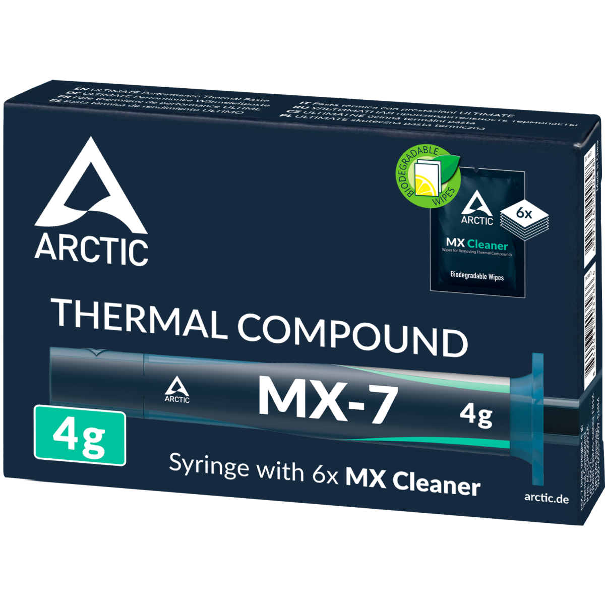 Термопаста Arctic MX-7 Thermal Compound (4 г) + 6pcs MX Cleaner - ACTCP00089A - фото 2