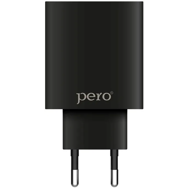 Сетевое зарядное устройство PERO TC02 Black + Lightning Cable - ТС02BL2AL - фото 2