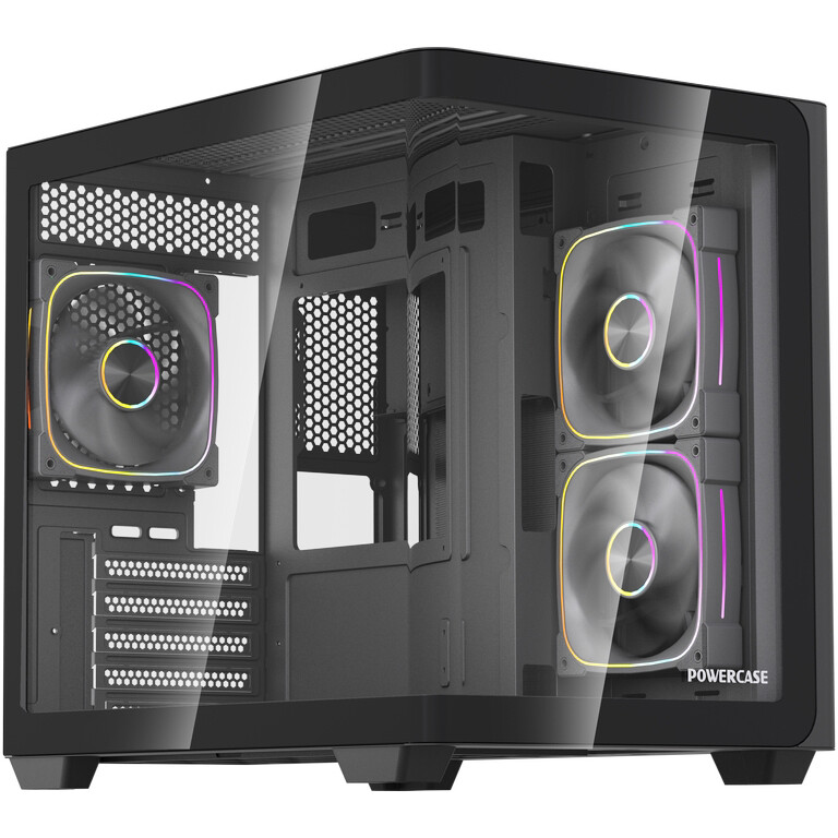 Корпус Powercase Vision Micro M5B Black - CVMM5B-A3