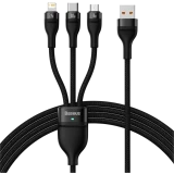 Кабель USB - microUSB/USB Type-C/Lightning, 1.2м, Baseus CASS030001