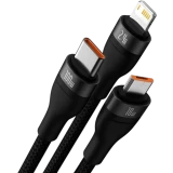 Кабель USB - microUSB/USB Type-C/Lightning, 1.2м, Baseus CASS030001