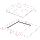 Газовая варочная панель Monsher MGG 42 Noir