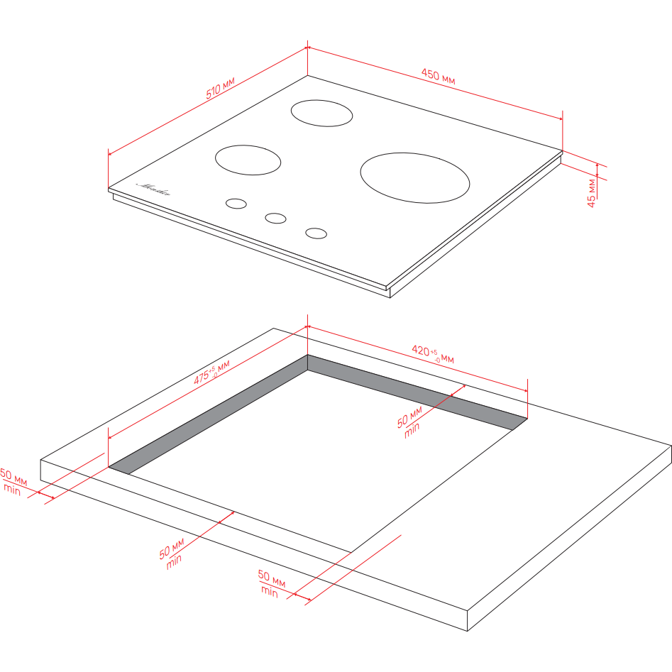Газовая варочная панель Monsher MGG 42 Noir - фото 2