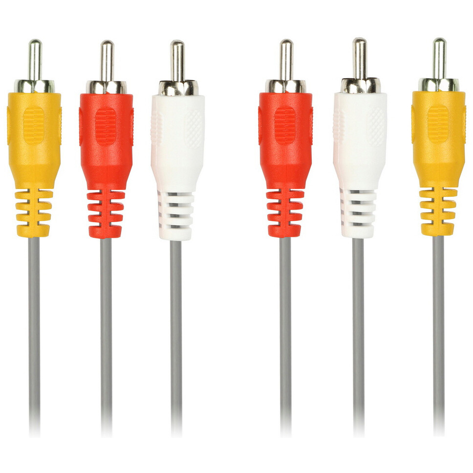 Кабель 3x RCA (M) - 3x RCA (M), 5м, SmartBuy KA-235-100