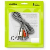 Кабель 3x RCA (M) - 3x RCA (M), 5м, SmartBuy KA-235-100