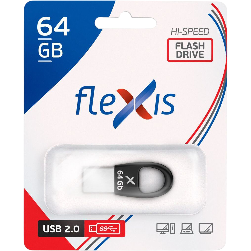 USB Flash накопитель 64Gb Flexis RB-102 Black - FUB20064RB-102 - фото 2