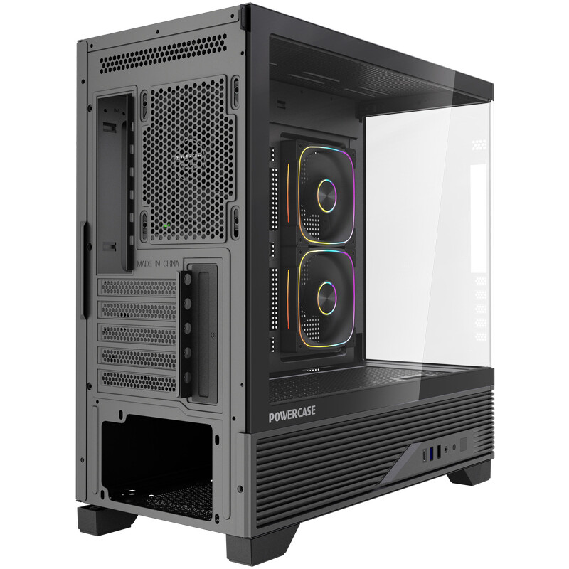 Корпус Powercase Vision Micro M6B Black - CVMM6B-A3 - фото 4