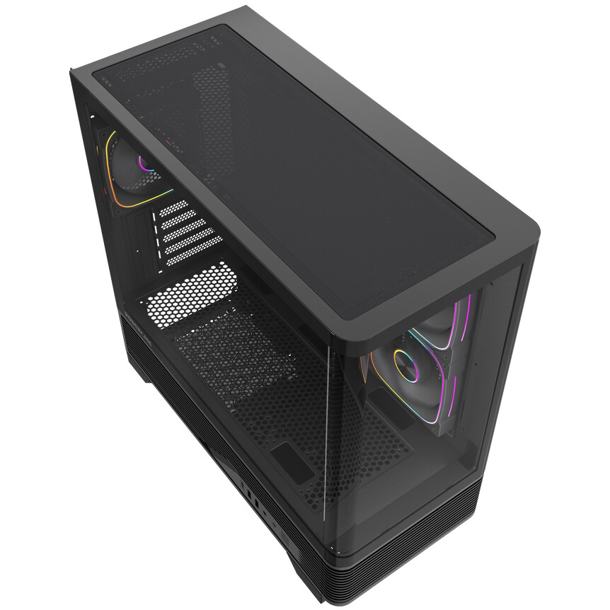 Корпус Powercase Vision Micro M6B Black - CVMM6B-A3 - фото 7