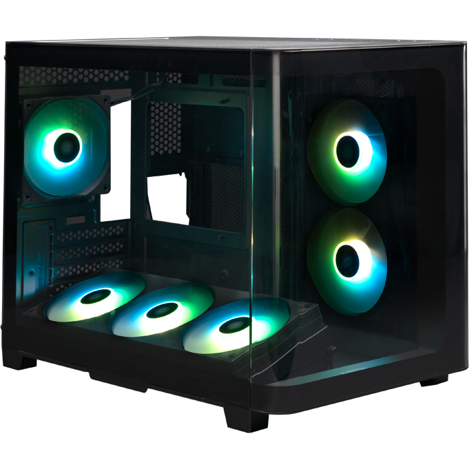 Корпус XASTRA QR500M 6ARGB-FC-C6-UC Black - QR500M-1FA36A-1FA24A-1FC12A-C6-UC - фото 3