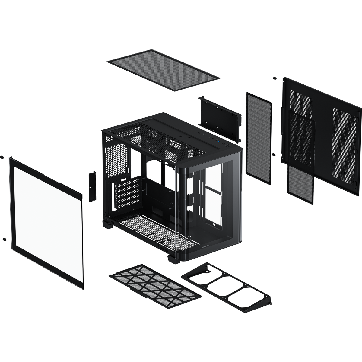 Корпус XASTRA QR500M 6ARGB-FM-C10-UC Black - QR500M-6FM12A-C10-UC - фото 8