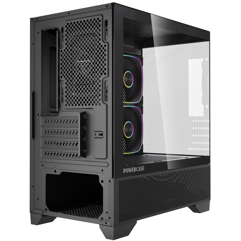 Корпус Powercase Vision Micro M4B Black - CVMM4B-A3 - фото 7