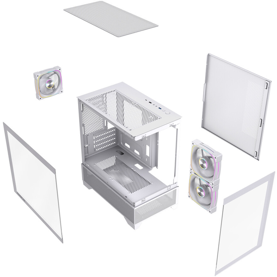 Корпус Powercase Vision Micro M4W White - CVMM4W-A3 - фото 8