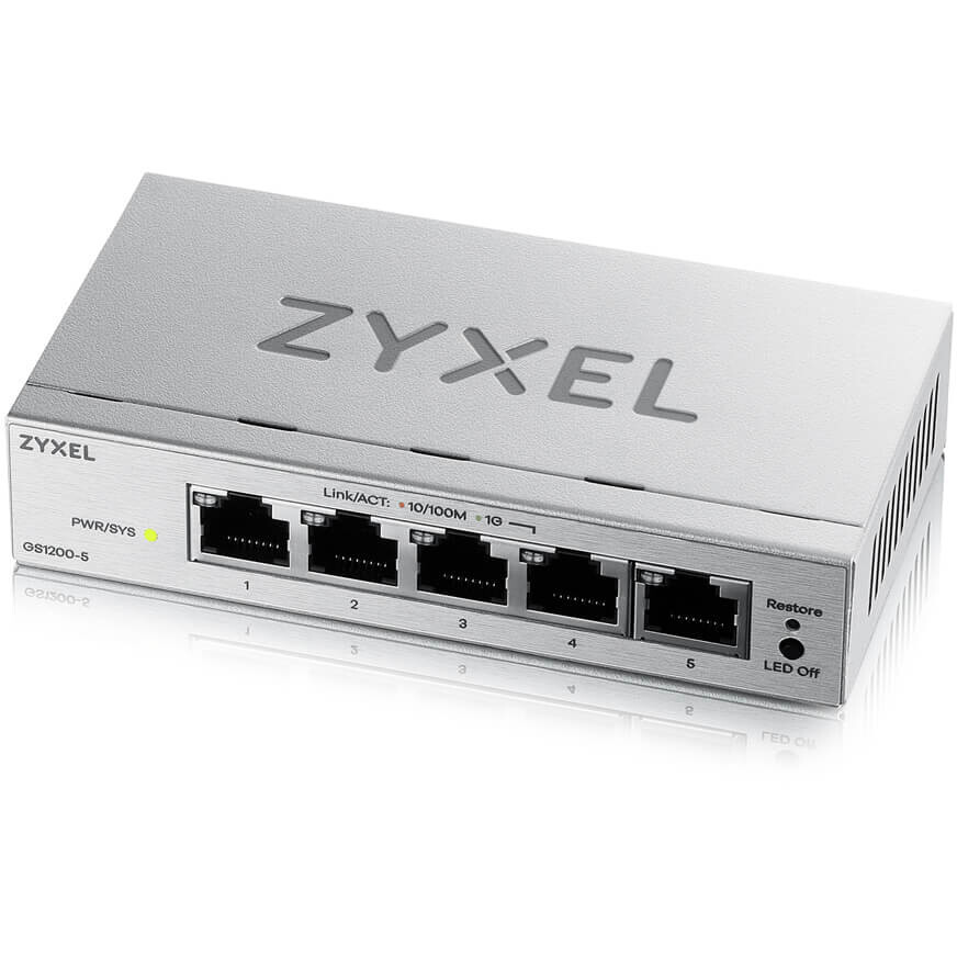 Коммутатор (свитч) Zyxel GS1200-5 V3 - GS1200-5V3 - фото 3