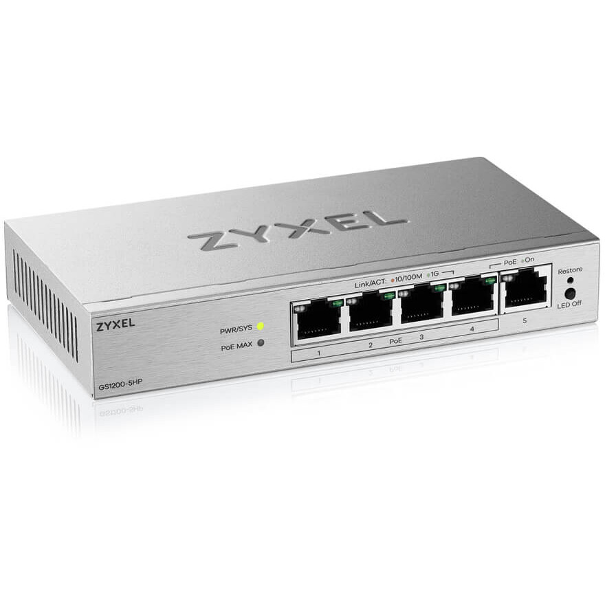 Коммутатор (свитч) Zyxel GS1200-5HP V3