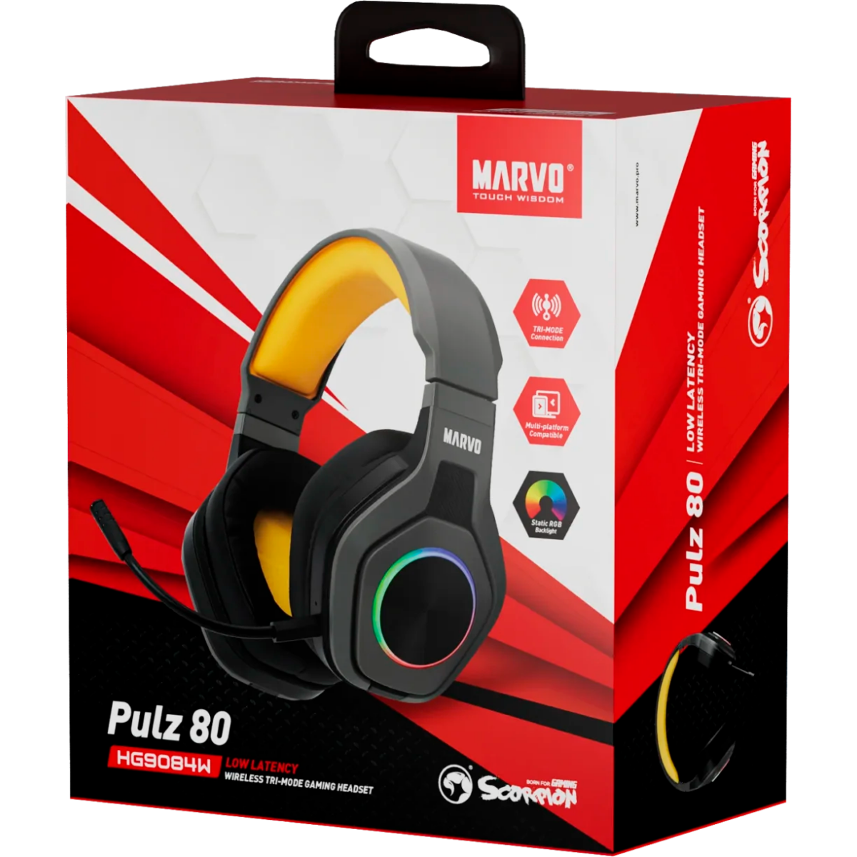 Гарнитура MARVO HG9084 Pulz 80 Black - фото 7