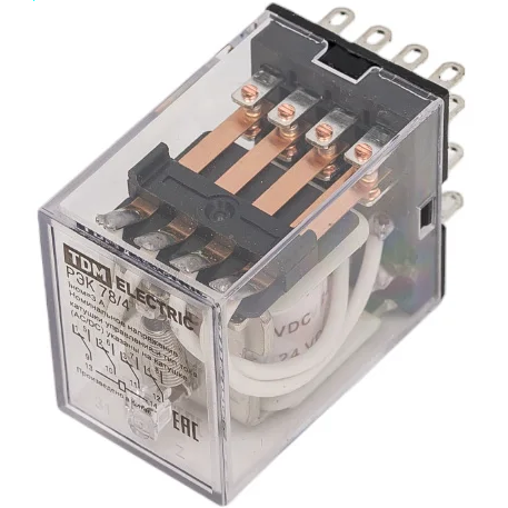 Реле промежуточное TDM ELECTRIC РЭК78/4 3А 24В DC