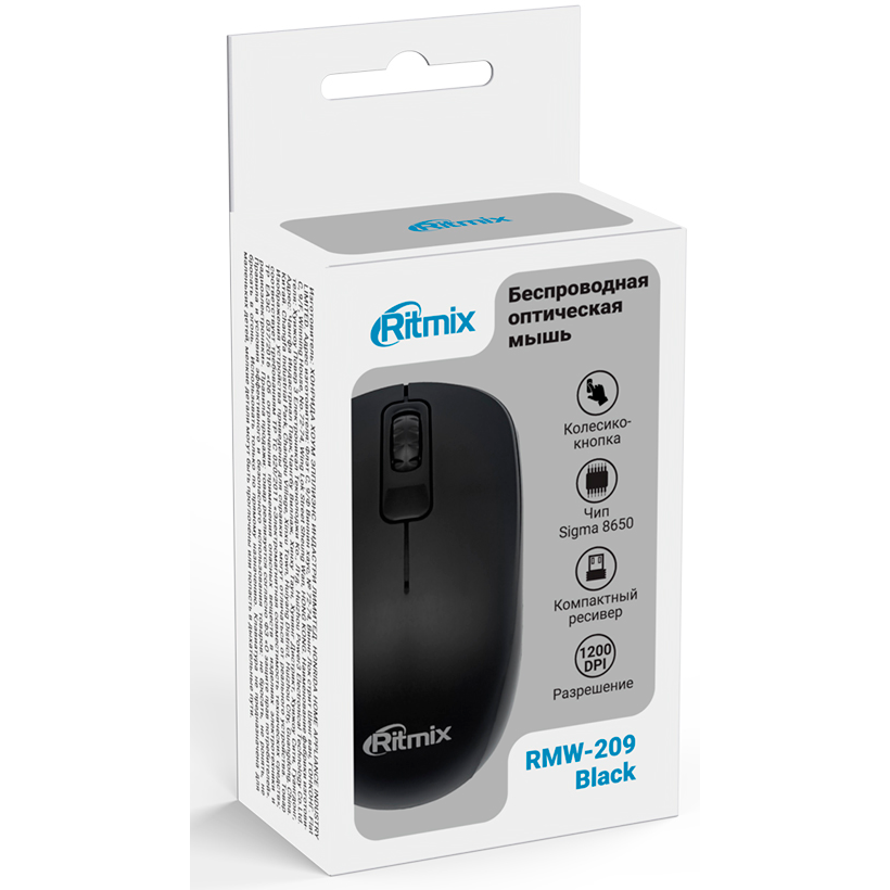 Мышь Ritmix RMW-209 Black - фото 3