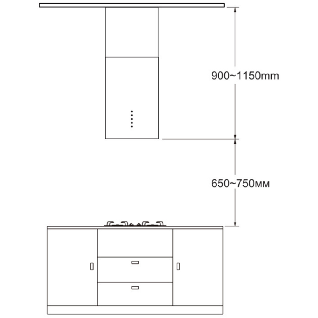 Вытяжка MEFERI TUBE35WH ISLA ULTRA - фото 11