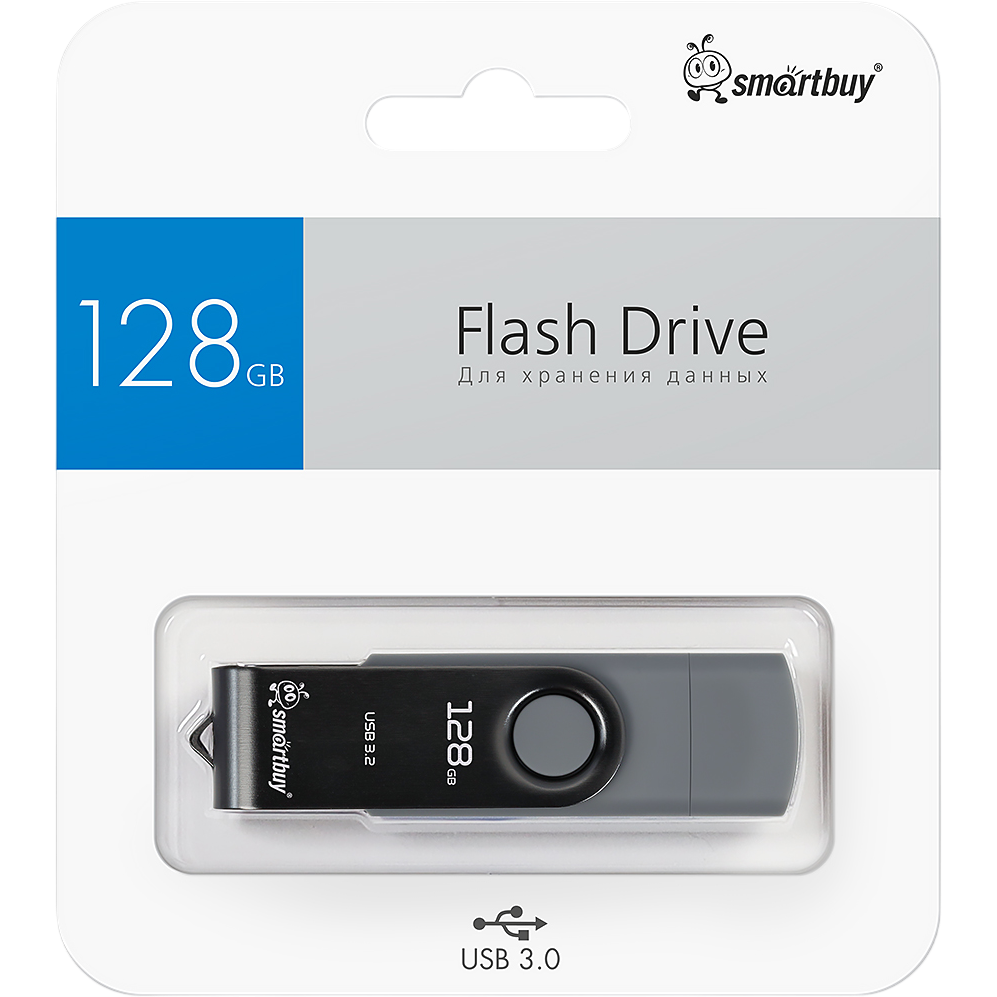 USB Flash накопитель 128GB SmartBuy Twist Dual (SB128GB3DUOTWK) - фото 6